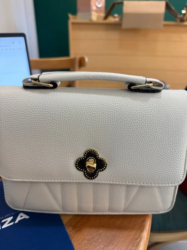 Bolsa Branca Grande Trevo