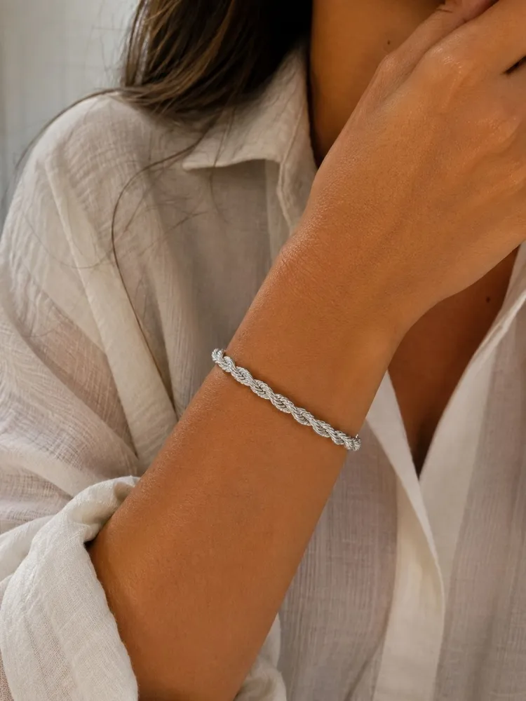 Pulseira Prata Cordão Baiano Bijuteria