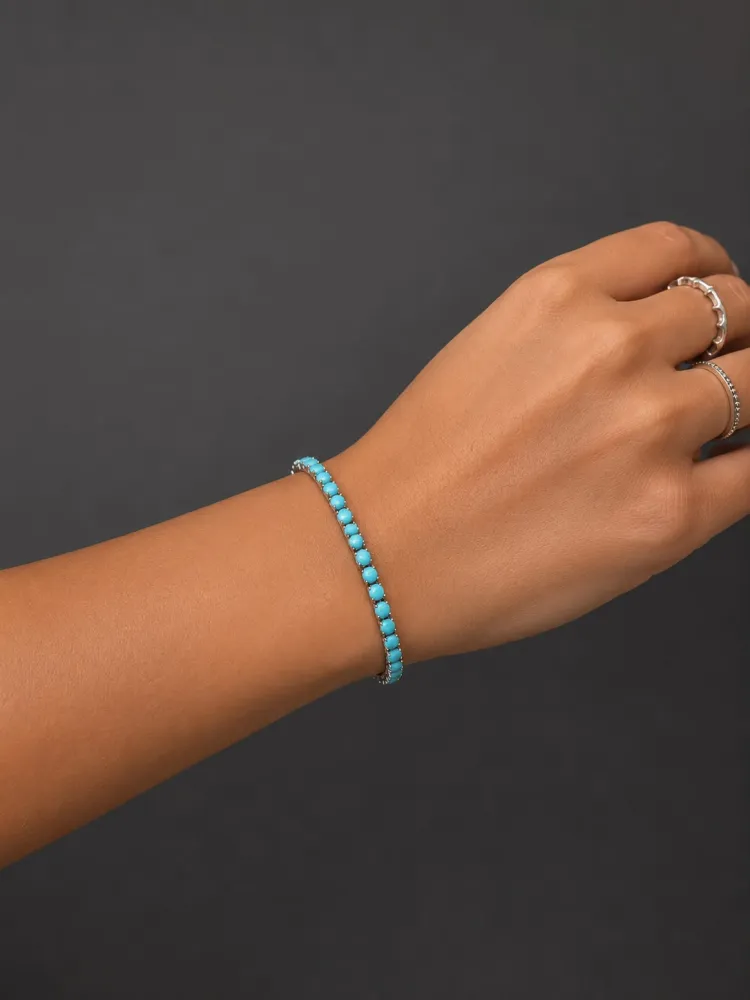 Pulseira Riviera Azul Piscina Tradicional Bijuteria