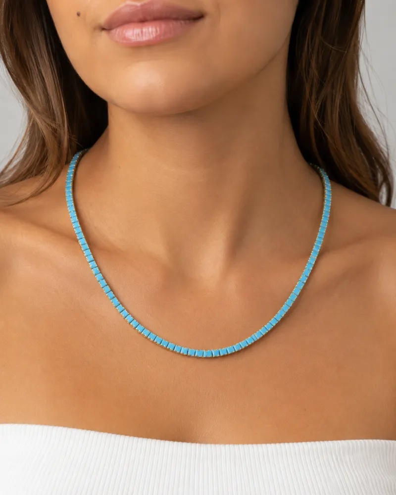 Colar Riviera Tradicional Azul Bijuteria