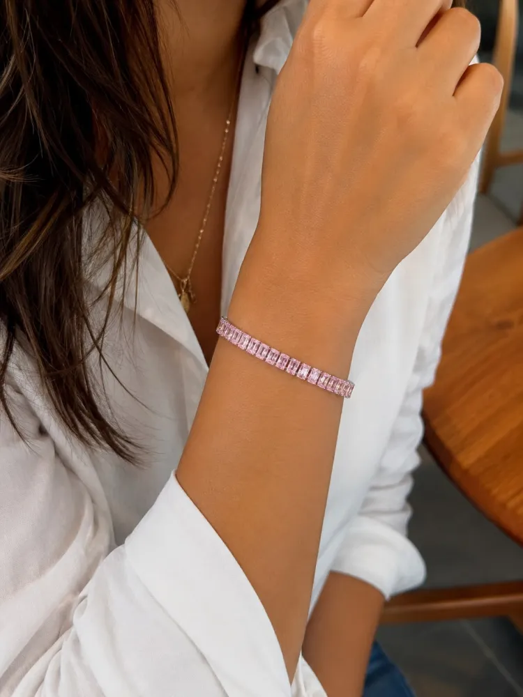Pulseira Riviera Cristal Rose