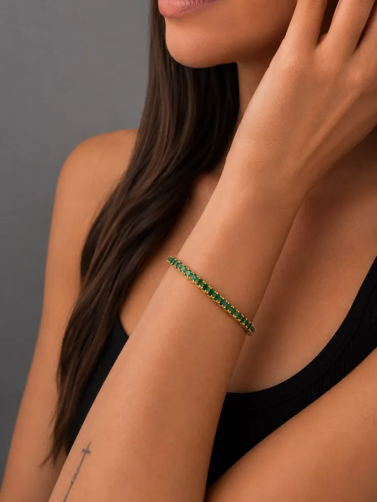 Pulseira Riviera Tradicional Verde Bijuteria