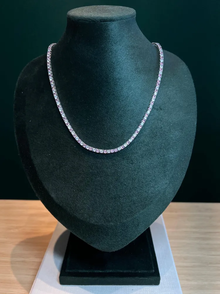 Colar Riviera Bicolor Rose e Cristal