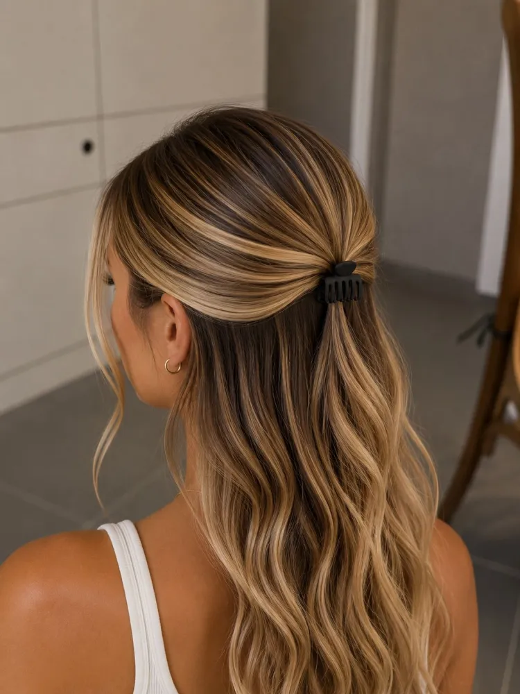 Presilha Mini para Cabelo Oval Preta