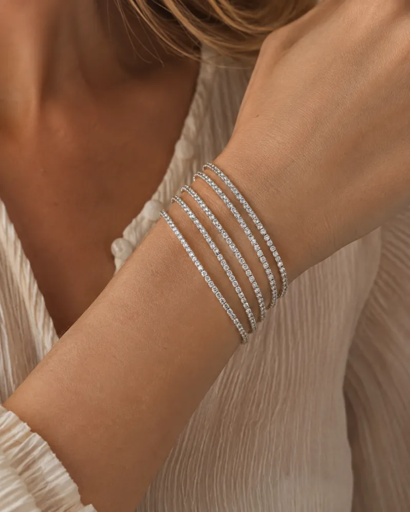 Pulseira Riviera Kit com 5 Branca