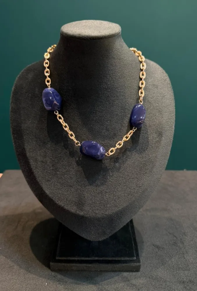 Colar Pedra Azul