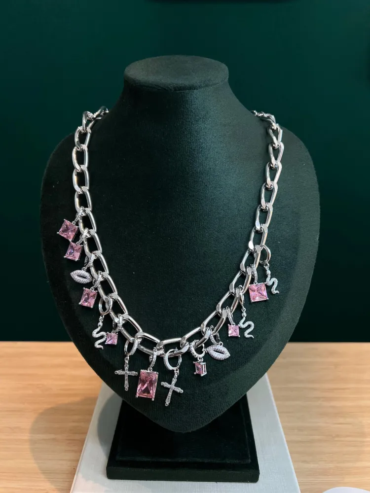 Colar Montado Rose