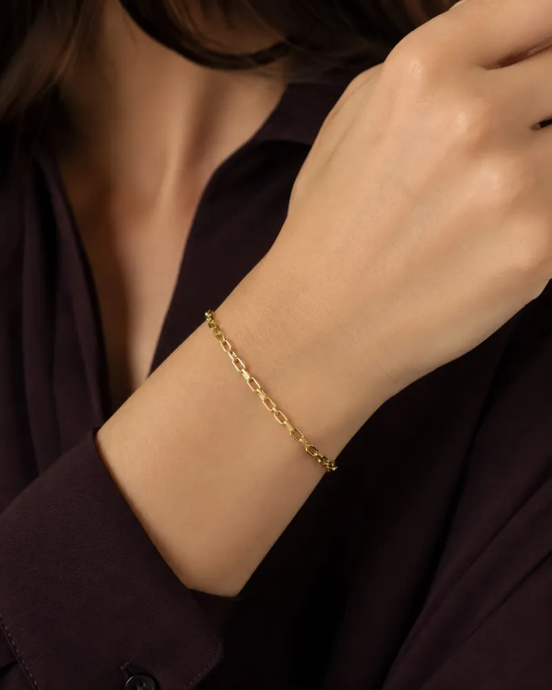 Pulseira Dourado Elos Pequenos Biju