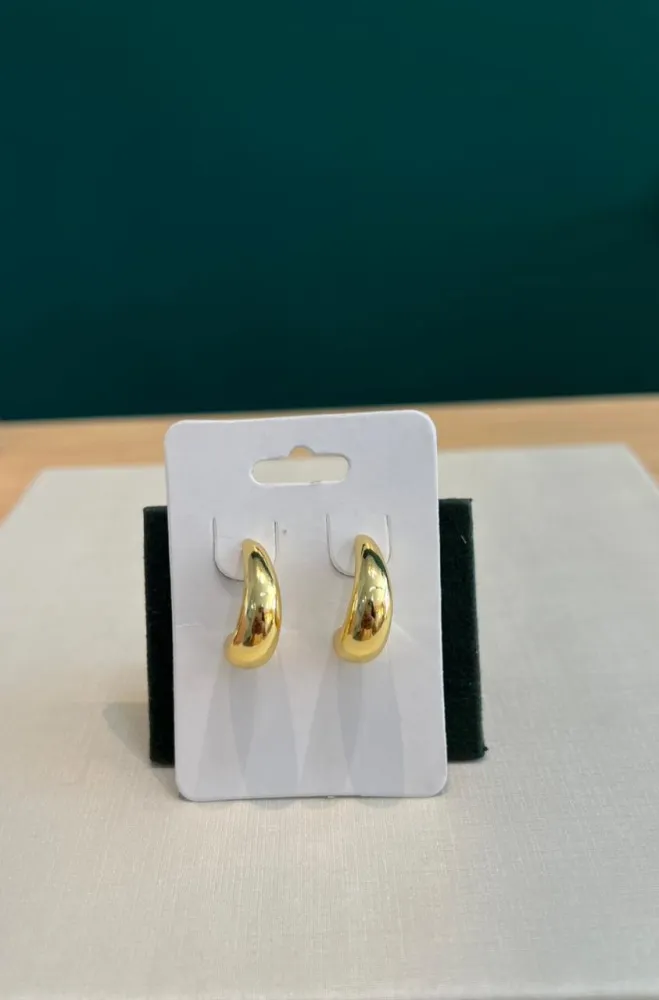 Brinco Dourado Argola Orgânica