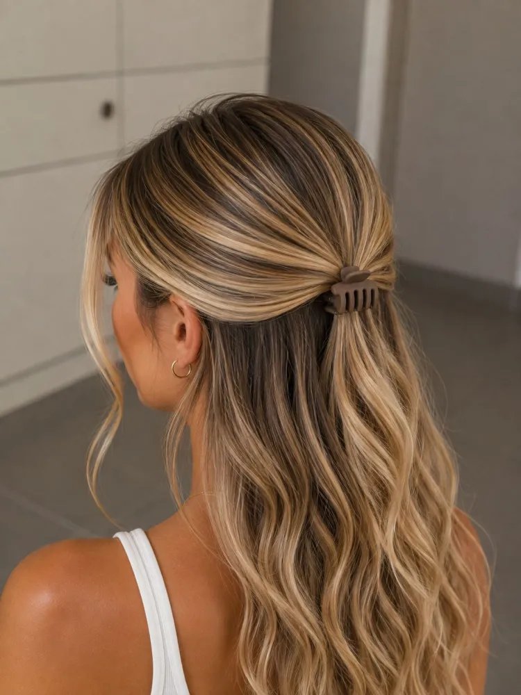 Presilha Mini para Cabelo Oval Marrom