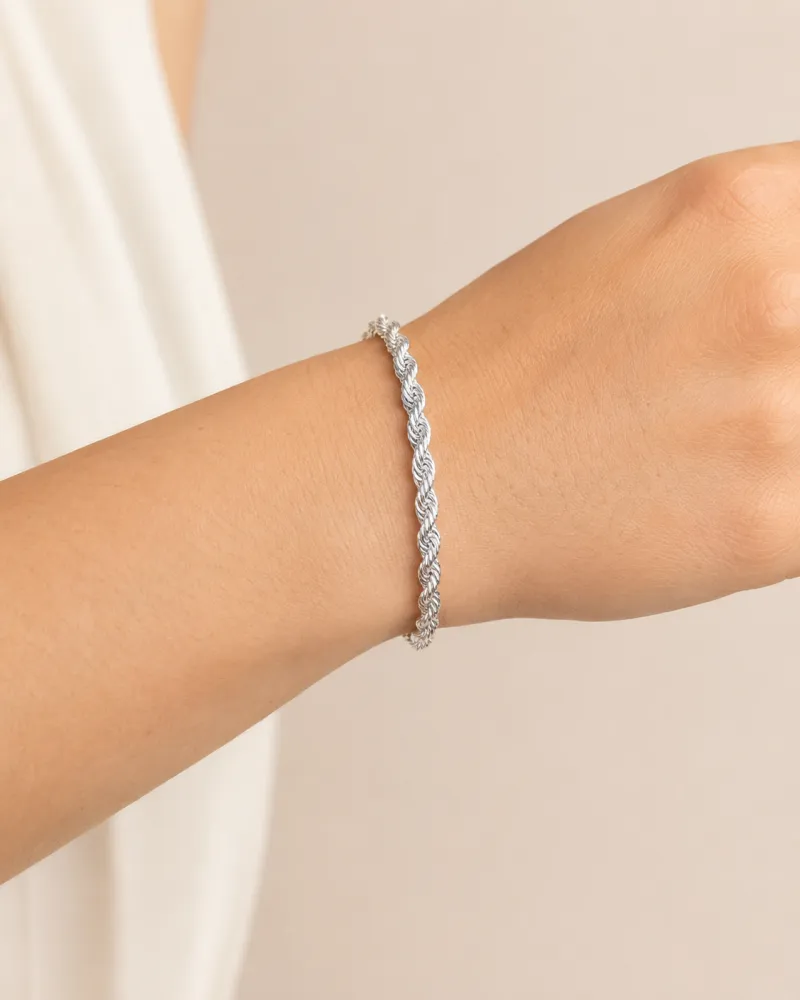 Pulseira Prata Cordão Baiano Bijuteria