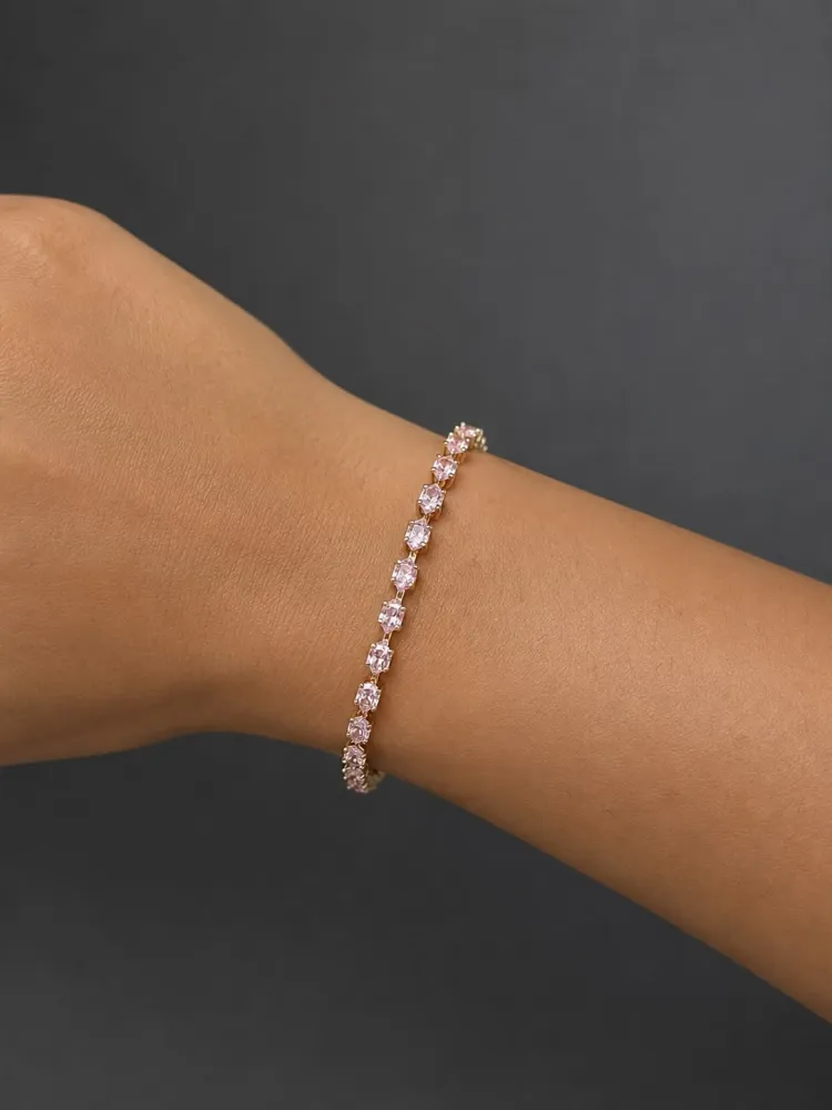 Pulseira Riviera Gota Rose Bijuteria