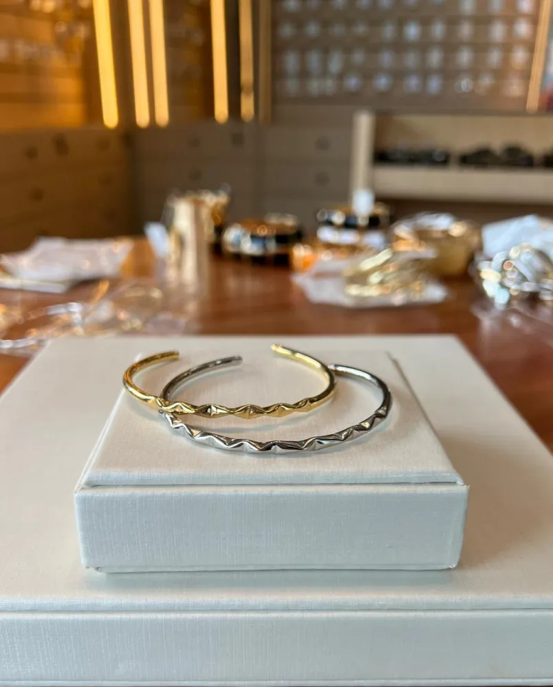 Bracelete Fio de Trança Prata/Dourado